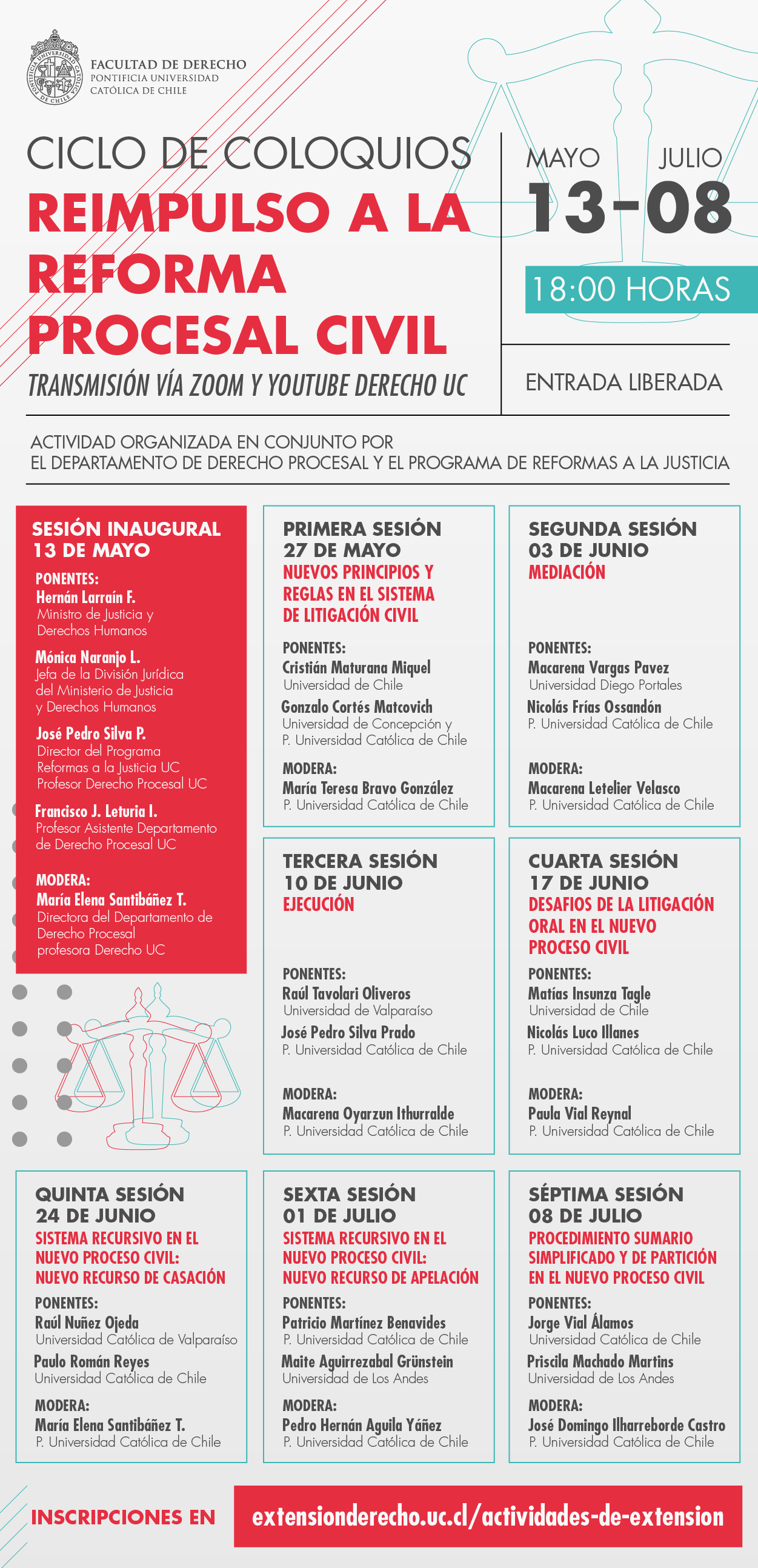 Ciclo de Coloquios Reforma procesal afiche gral
