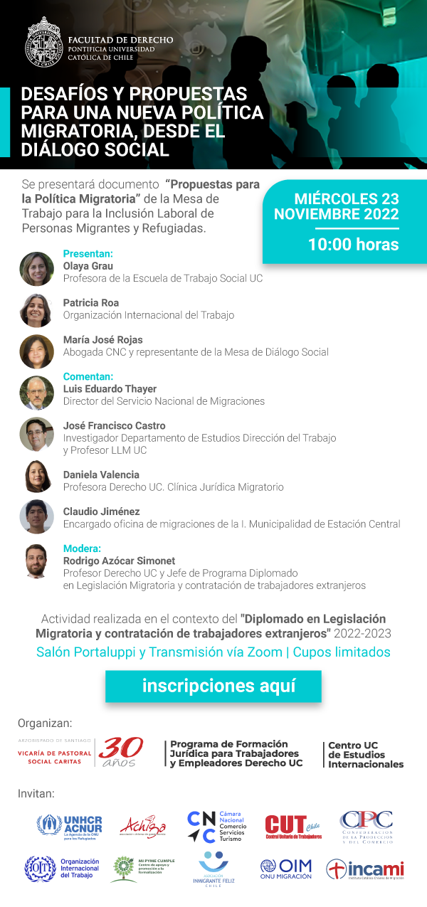 Seminario. nueva política migratoria Afiche