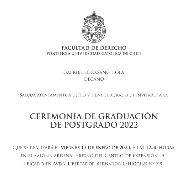 Invitacion graduación Postgrado