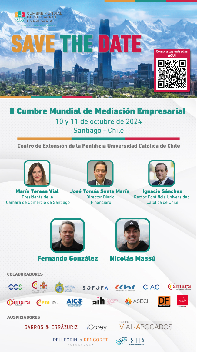 II Cumbre Mundial de Mediación Empresarial Afiche