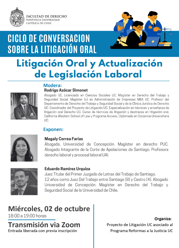 Litigacion Oral y Actualizacion de Legislacion Laboral Afiche