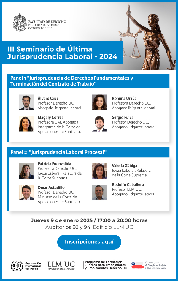 Seminario Jurisprudencia Laboral 2024 Afiche