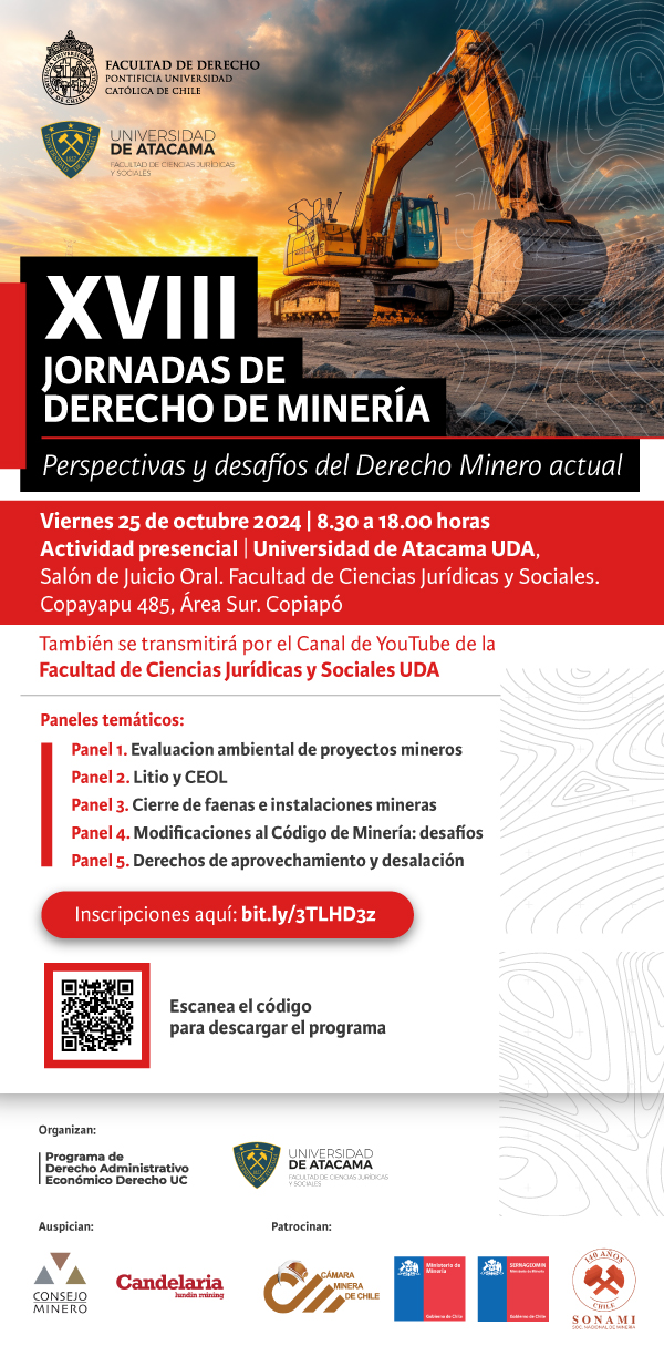 XVIII Jornadas Derecho de Minería Afiche 1