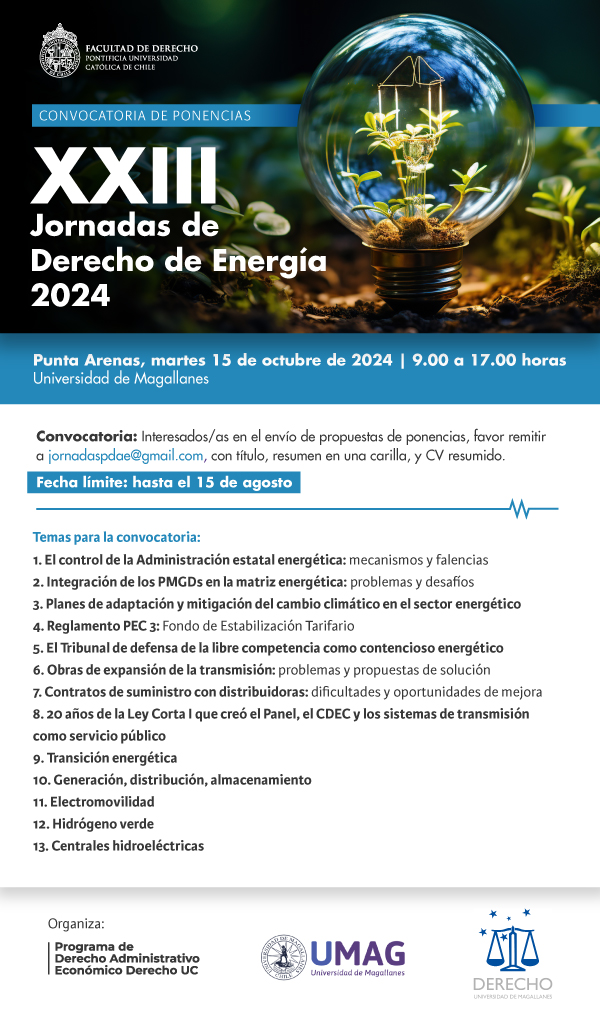 XXIII Jornadas Derecho de Energía Afiche 1