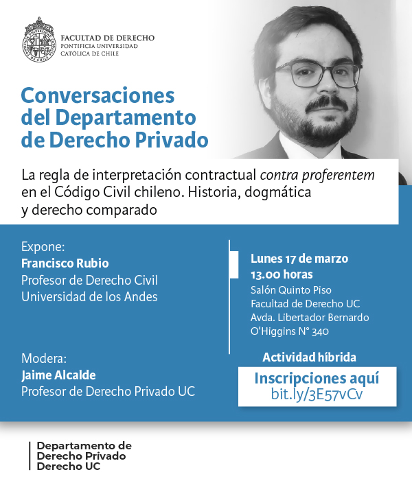 Conversaciones Derecho Privado 17 de marzo Afiche