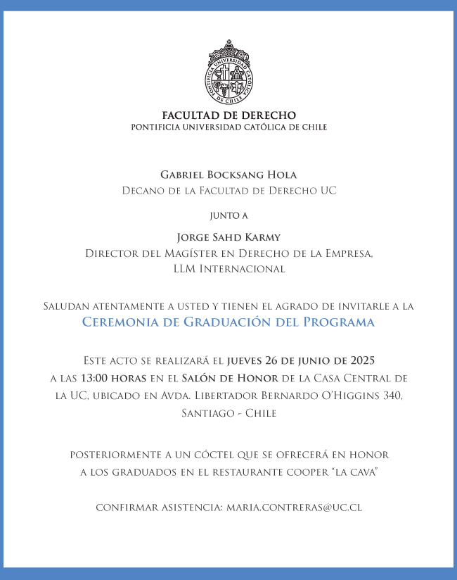 Invitacion graduación LLM Invitación