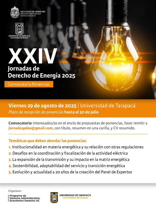 XXIV Jornadas Derecho de Energía Afiche