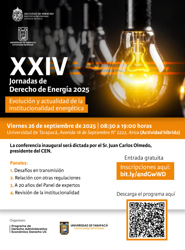 XXIV Jornadas Derecho de Energía Afiche 1