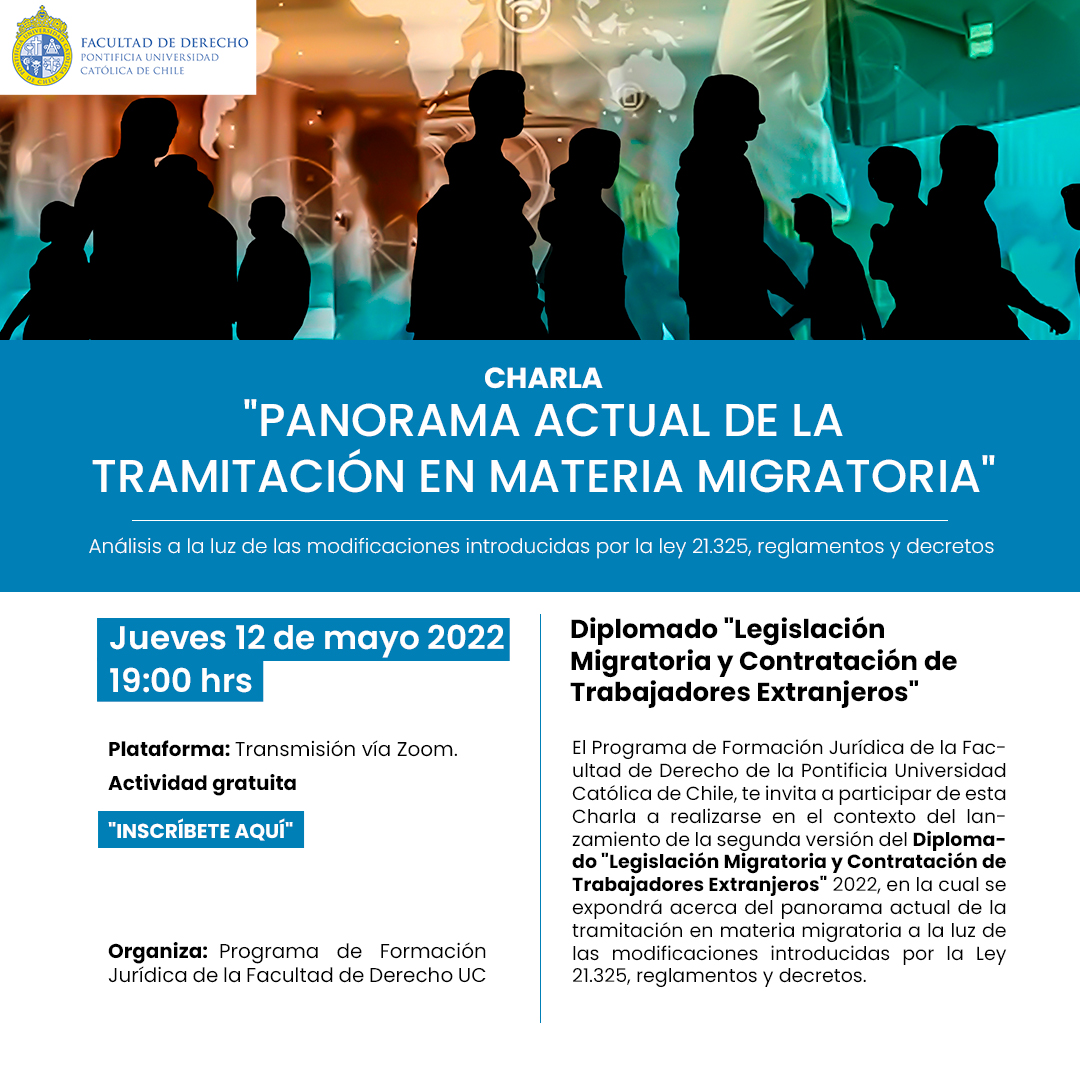Charla tramitacion migratoria afiche