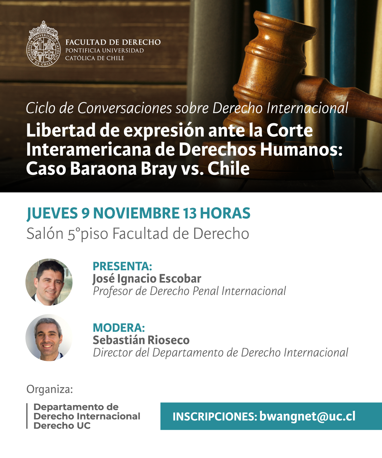 Ciclo Derecho internacional Afiche