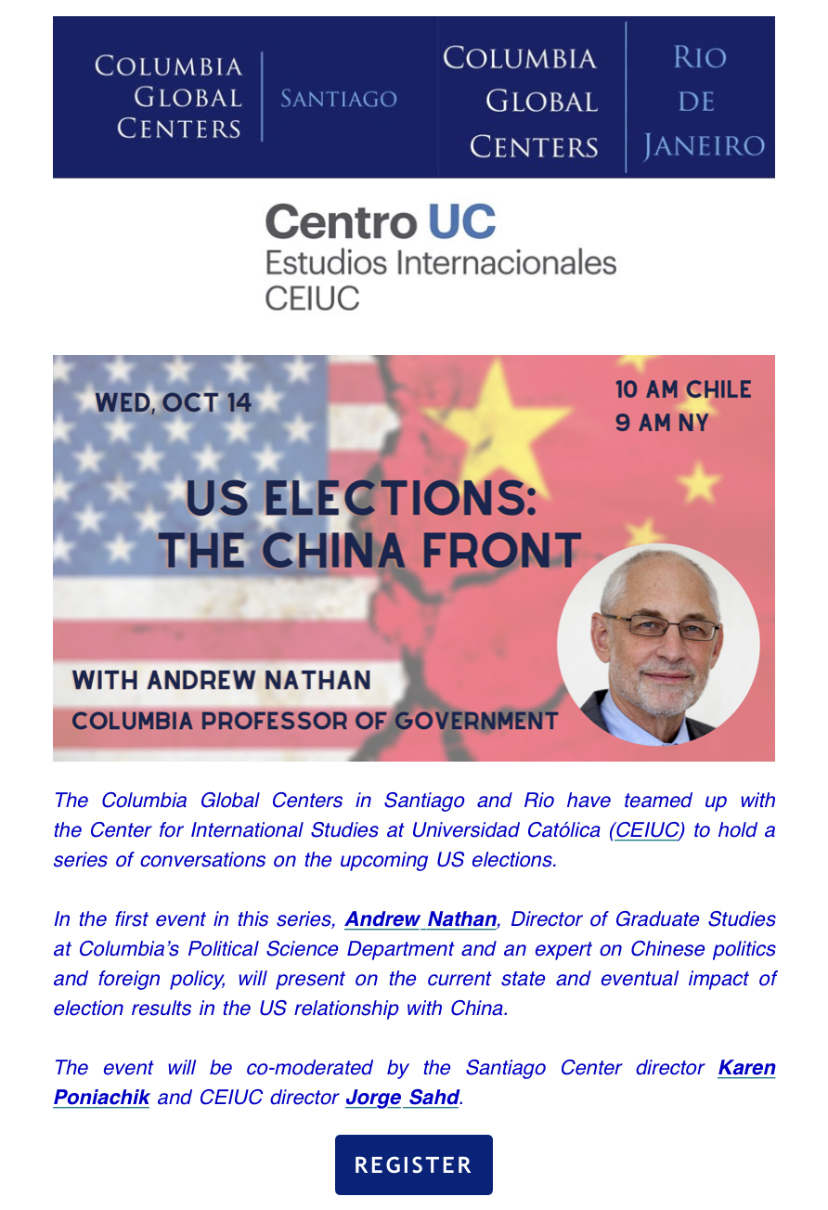 US ELECTIONS THE CHINA FRONT