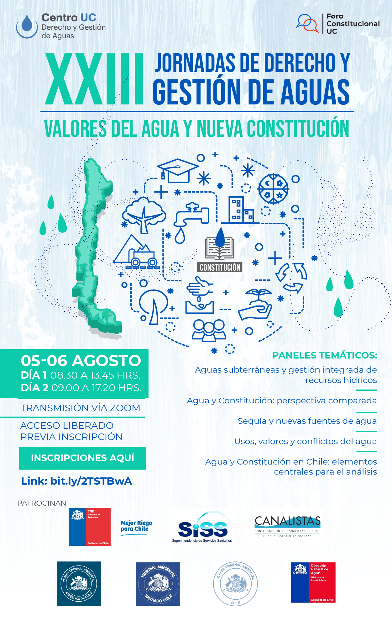 XXIII Jornadas de Derecho y Gestión de Aguas UC Afiche