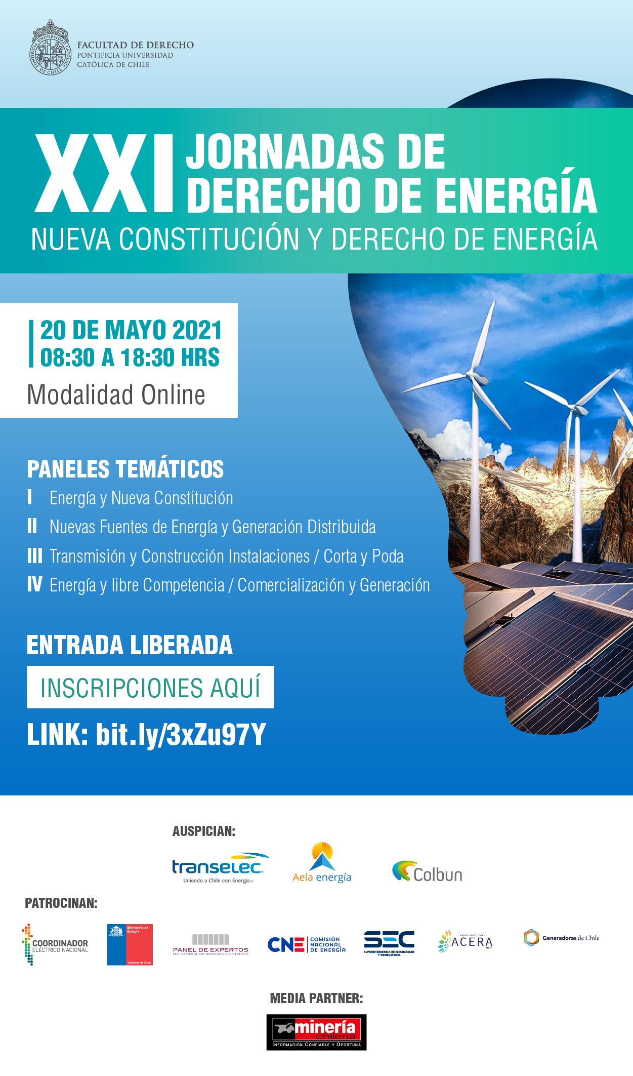 XXI JORNADAS DERECHO DE ENERGIA Afiche
